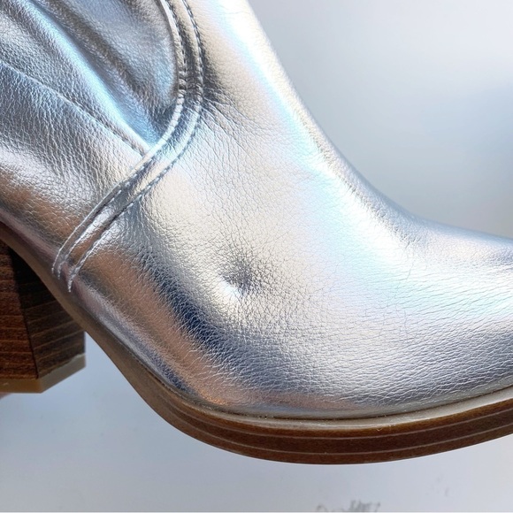 MIA Metallic Silver Rachell Pointed Toe Western Cowboy Boots NEW Festival - Picture 10 of 10